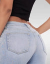 High-Waist Wide-Leg Straight Jeans