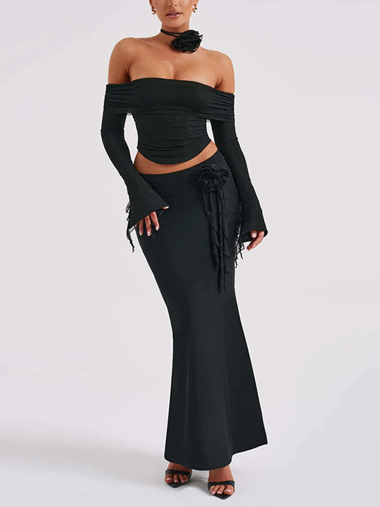 Elegant Flow Skirt Set