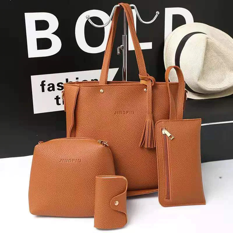 Chic Large Leather Shoulder Bag