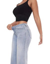 High-Waist Wide-Leg Straight Jeans