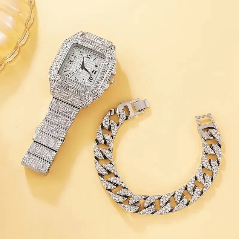 Glamorous Women's Diamond Watch Set