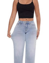 High-Waist Wide-Leg Straight Jeans