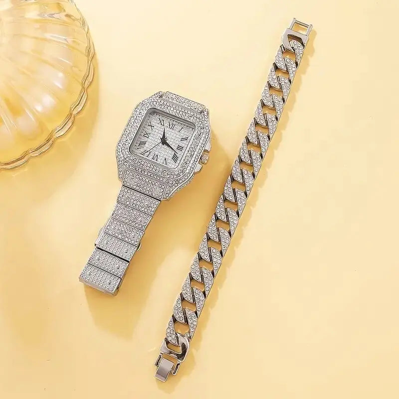 Glamorous Women's Diamond Watch Set