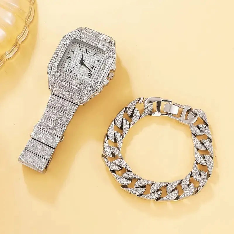 Glamorous Women's Diamond Watch Set