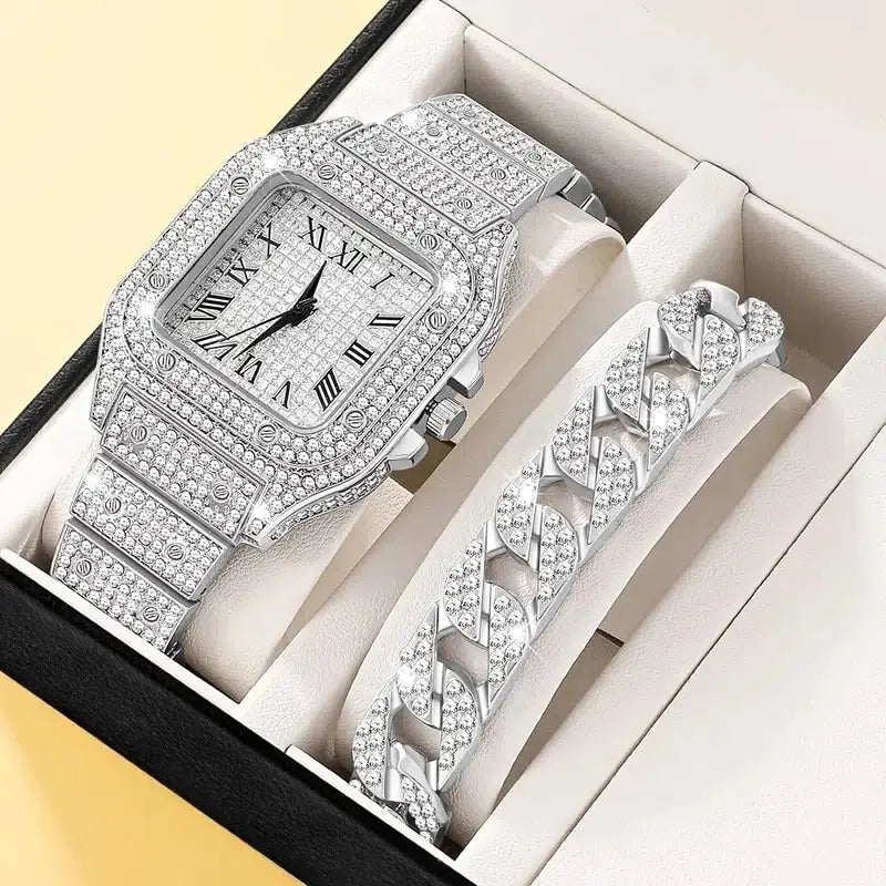 Glamorous Women's Diamond Watch Set